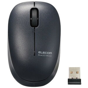 ELECOM M-BL20DBSKBK [���C�����X�}�E�X ���� 2.4GHz �R�� �É� BlueLED �q���p ���w�� S�T�C�Y �I�����C���w�K �u���b�N]