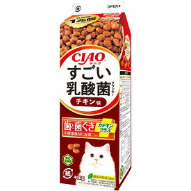 いなばペットフード キャットフード ドライ CIAO すごい乳酸菌 クランキー ドライフード 猫用 400g カリカリ 牛乳パック チキン味 国産