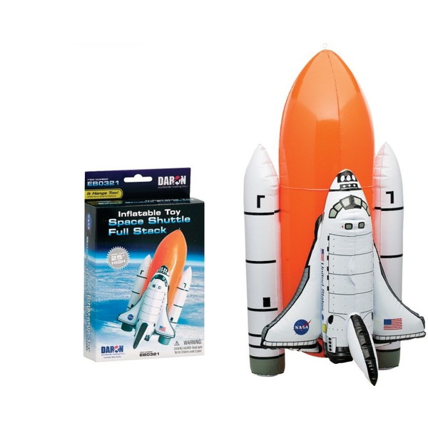 ワールドワイドな航空機関連玩具 ダロン 永遠の定番モデル インフレーティブ スペースシャトル フルスタック全長36.8 半額 全高63.5cm EB0321 全幅38.1
