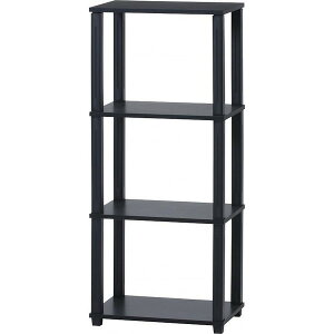 オープンラック シェルフ 4段 おしゃれ 北欧 本棚 リビング 収納 スリム 軽量 ぶらっk