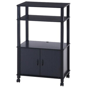 マルチワゴン キッチンワゴン レンジ台 おしゃれ 北欧 キャスター付き 収納 カウンターワゴン 3段 キッチンラック 作業台 食器棚 ブラック