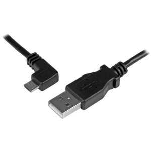 StarTech USBAUB50CMLA �u���b�N [Micro-USB�X�}�z�[�d�P�[�u�� 0.5m L�^������]