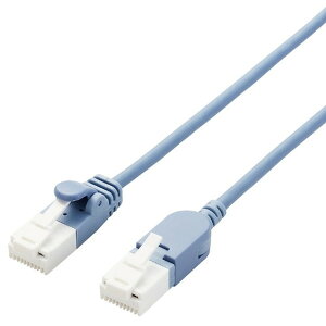 ELECOM LD-GPATSW/BU100 �u���[ [�X�C���O�R�l�N�^LAN�P�[�u�� (Cat6A����) 10.0m]
