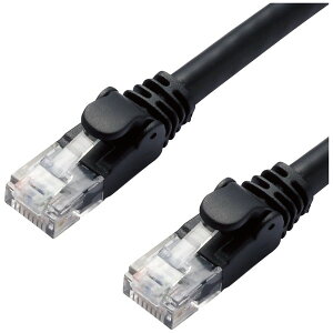 ELECOM LD-GPA/BK1 LAN�P�[�u�� CAT6A �X�^���_�[�h 1m �u���b�N