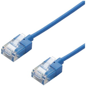 ELECOM LD-GPASS/BU2 LAN�P�[�u�� CAT6A �X�[�p�[�X���� 2m �u���[