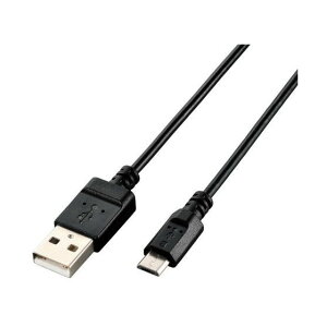 ELECOM U2C-JAMB09BK microUSB�P�[�u�� USB2.0 �G�R�p�b�P�[�W 0.9m �u���b�N