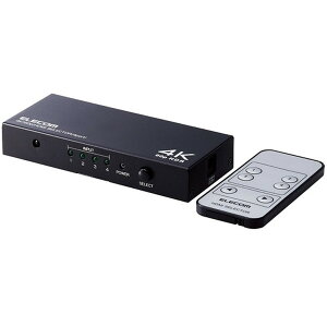 ELECOM DH-SW4KP41BK [HDMI�ؑ֊�(4�|�[�g) PC �Q�[���@ �}���`�f�B�X�v���C �~���[�����O ��p�����R���t��] ���[�J�[����