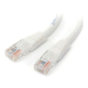 StarTech M45PATCH1WH �z���C�g Cat5e�Ή�LAN�P�[�u�� 0.3m �J�e�S��5e�Ή��C�[�T�l�b�gUTP�P�[�u�� ���[���h�����ς�RJ45�R�l�N�^