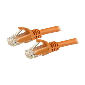 StarTech N6PATC150CMOR �I�����W [�J�e�S��6 LAN�P�[�u�� 1.5m �c���܂�h�~RJ45�R�l�N�^]