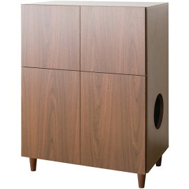 キャットトイレ ブラウン キャビネット 猫用 トイレ 目隠しリビング収納 ペット用品 猫 おしゃれ 隠せる 猫砂飛散防止 インテリア トイレカバー CR-1011 キャットトイレクローゼット 宮武製作所 メーカー直送