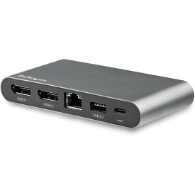 StarTech DK30C2DAGPD ブラック [USB Type-C マルチ変換アダプタ 4K DisplayPort x2 USB-A x2 100W Power Delivery 3.0]