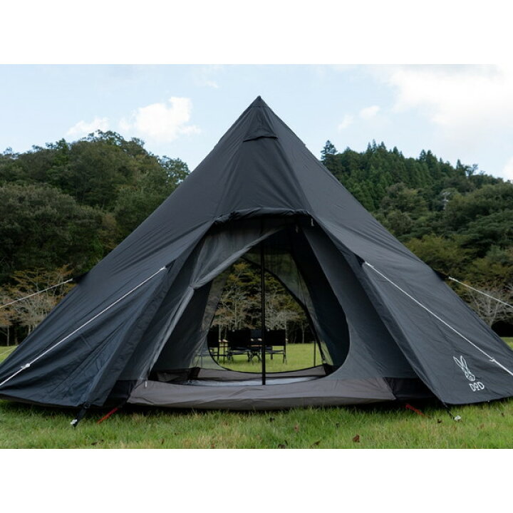 楽天市場】DOD テント ワンポールテントL T8-200-BK dod キャンプ  
