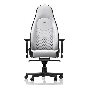 �y���K�戵�X�znoblechairs �Q�[�~���O�`�F�A �z���C�g ICON Premium White �f�X�N�`�F�A �I�t�B�X�`�F�A NBL-ICN-PU-WBK-SGL �v���~�A���z���C�g PU���U�[ ���m�g�[�� ���C�h���� �e�����[�N �ݑ� PC��� 