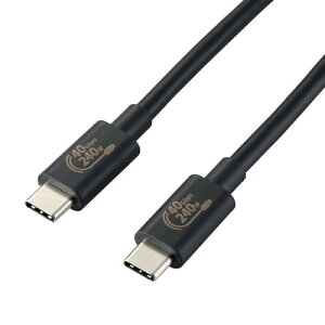 ELECOM USB4-CCPE10NBK USB Type-c�P�[�u�� 4.0 PD EPR�Ή� 240W (USB-C to USB-C) 1m �u���b�N