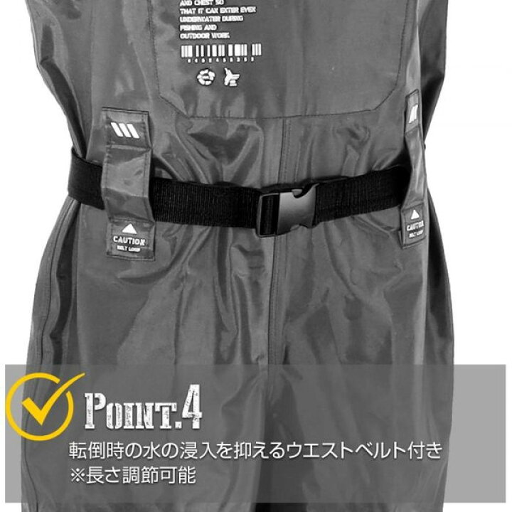 Dress チェストハイウェーダー フェルトスパイク ステルスグレー L 日本製 Dress チェストハイウェーダー フェルトスパイク ステルスグレー L 日本製