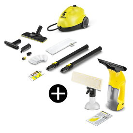 KARCHER(ケルヒャー) SC 2 EasyFix + WV 1プラス LR スチームクリーナー + 窓用バキュームクリーナー セット