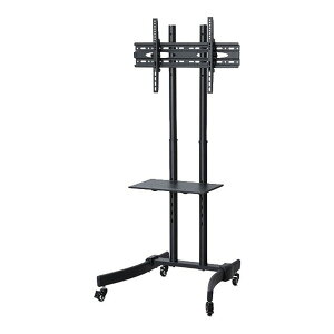 アイリスオーヤマ UTS-S7517S テレビスタンド ディスプレイスタンド スタンド 高さ調節 角度調節 ディスプレイ キャスター付き コードフォルダー ストッパー プレゼンテーション