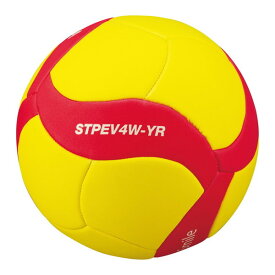 MIKASA STPEV4W-YR スマイルバレーボール 4号球(小学生・中学生向け) イエロー×レッド