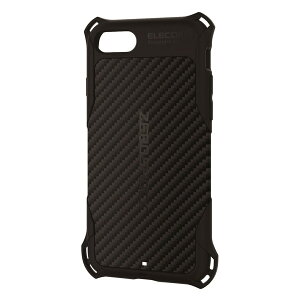 ELECOM PMWA17MZEROGBK iPhone8 ZEROSHOCK �O���b�v �u���b�N