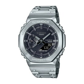 腕時計 時計 CASIO カシオ G-SHOCK メンズ GM-B2100D-1AJF Gショック GSHOCK ジーショック ソーラー充電 ウォッチ シルバー フルメタル ブラック オクタゴン 誕生日 新生活 父の日 プレゼント ギフト GMB2100D1AJF