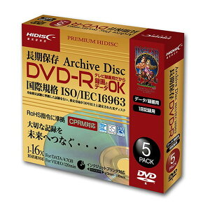 HDDR12JCP5SCAR C HIDISC DVD-R ^p 120 16{Ή 5 zCg Chv^u [J[