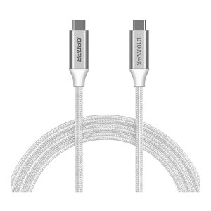 APC-V2010CC-4KU3G2-W ADTEC �z���C�g [USB3.2 Type-C to C �P�[�u�� (4K�E100W�o�� / 10Gbps / 2.0m)]