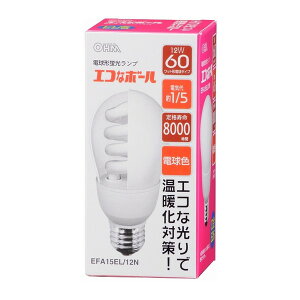 EFA15EL/12N �I�[���d�@ �d���`�u���� E26 60W���� �d���F