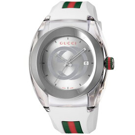 【ショッピングクレジット分割手数料最大60回まで無料！】GUCCI グッチ 腕時計 時計 メンズ SYNC シンク YA137102A ウォッチ シルバー ホワイト レッド グリーン 白 赤 緑 防水 誕生日 クリスマス ギフト プレゼント 贈り物 【並行輸入品】