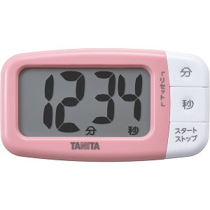 【エントリーでP10倍!24日20:00-27日9:59】 キッチンタイマー でか見えタイマー タニタ 電池式 TD-430-PK ストロベリーピンク TANITA タイマー 文字大きい 見やすい 選べるアラーム音 操作しやすい リ