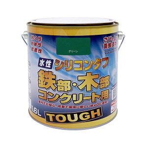 ニッペ 水性シリコンタフ グリーン 1.6L