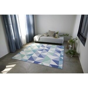 【エントリーでP10倍!24日20:00-27日9:59】 スミノエ 13139479 190×190cm BL アレルブロック ラグ シーン 190×190cm ブルー メーカー直送