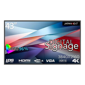 JN-Si43UHDR-24 JAPANNEXT ubN [43^TCl[WfBXvC (3840×2160 / HDMI×3AUSB×1 / Xs[J[:)]