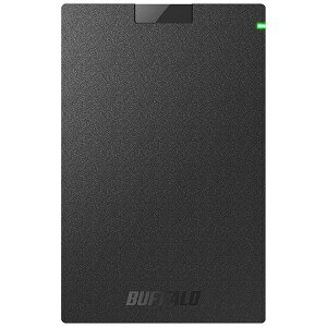 BUFFALO HD-PCG1.0U3-BBA �~�j�X�e�[�V���� USB3.1(Gen.1)�Ή� �|�[�^�u��HDD �X�^���_�[�h���f�� �u���b�N 1TB