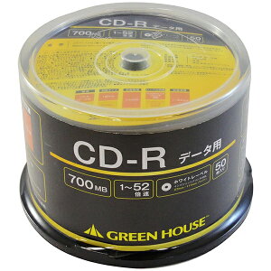 GH-CDRDA50 GREEN HOUSE [CD-R f[^p 700MB 1-52{ 50Xsh CNWFbgΉ]