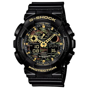 【エントリーでP10倍!24日20:00-27日9:59】 腕時計 時計 CASIO カシオ G-SHOCK メンズ GA-100CF-1A9JF Gショック GSHOCK ジーショック SERIES クォーツ ウォッチ カモフラージュ ブラック 黒 誕生日 新生活 父の