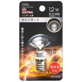 オーム電機 LDG1L-H-E17 14C [LEDミニボール球 装飾用 G30/E17/1.2W/52lm/クリア電球色]