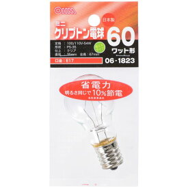 オーム電機 LB-PS3760KJ-C [ミニクリプトン球 60形相当 PS-35 E17 クリア 省エネタイプ]