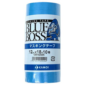 BLUE BOSS ԗhp}XLOe[v 12mm×18m 10pbN J