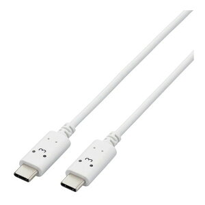 MPA-CCF20WF ELECOM ���낿���(�z���C�g×�u���b�N) [�^�C�vC �P�[�u�� (( Type C to C ) 2m PD 60W)]