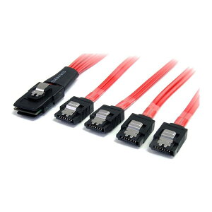 SAS8087S4100 StarTech [Mini SAS-SATAϊP[u (1m SFF-8087-4x b`tSATA)]