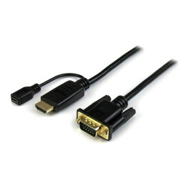 HD2VGAMM6 StarTech [HDMI - VGAアクティブ変換ケーブルアダプタ (1.8m 1920x1200/ 1080p HDMI(オス) - アナログRGB/D-Sub15ピン(オス))]