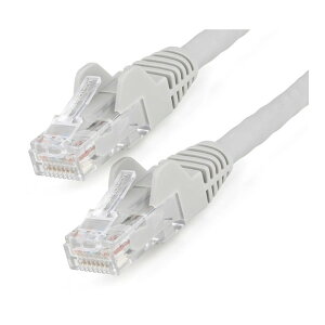 N6LPATCH15MGR StarTech �O���[ [�J�e�S���[6 LAN�P�[�u��-15m (LSZH(�ቌ�[���n���Q��)�Ή�/650MHz 10GbE/100W PoE/UTP/�c���܂�h�~RJ45�R�l�N�^/ETL�K�i�F��i/24AWG)]