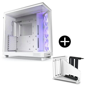 NZXT CC-H61FW-R1 zCg H6 Flow RGB ~h^[P[X + AB-RH175-W1 zCg ^GPUz_[&CU[P[u (PCIE4.0x16) Zbg