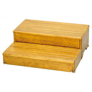 【エントリーでP10倍!24日20:00-27日9:59】 木製玄関台 60W-30-2段 ライトブラウン アロン化成 535586 メーカー直送