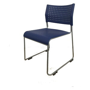 スタッキングチェア 背座樹脂 ブルー ASL-110PP-BL 1脚 アイリスチトセ メーカー直送