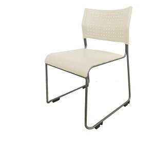 スタッキングチェア 背座樹脂 アイボリー ASL-110PP-IV 1脚 アイリスチトセ メーカー直送