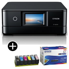 EPSON EP-885AB A4カラーインクジェット複合機/Colorio/6色/無線LAN/Wi-Fi Direct/両面/4.3型ワイドタッチパネル/ブラック + インクセット