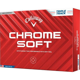 CHROME SOFT(クロムソフト) ボール 2024年モデル トリプルトラック ホワイト 1ダース(12個入り) キャロウェイ 【日本正規品】