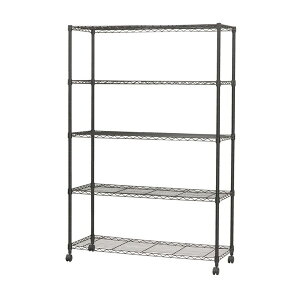 【エントリーでP10倍!24日20:00-27日9:59】 ネーロ スチールラック 5段 1218 NERO-1218 BK エイ・アイ・エス ブラック メーカー直送