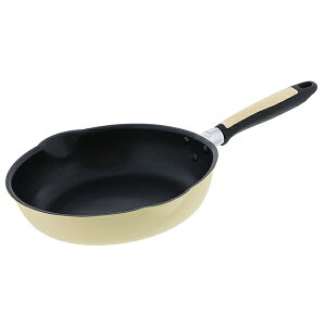 NQ-0096 ベストコ フライパン 26cm クリーム 軽わざパン ふっ素樹脂加工 IH ガス火 オール熱源対応 両口 カリーノ